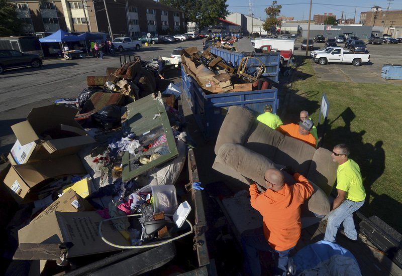 Citywide effort builds mountain of rubbish